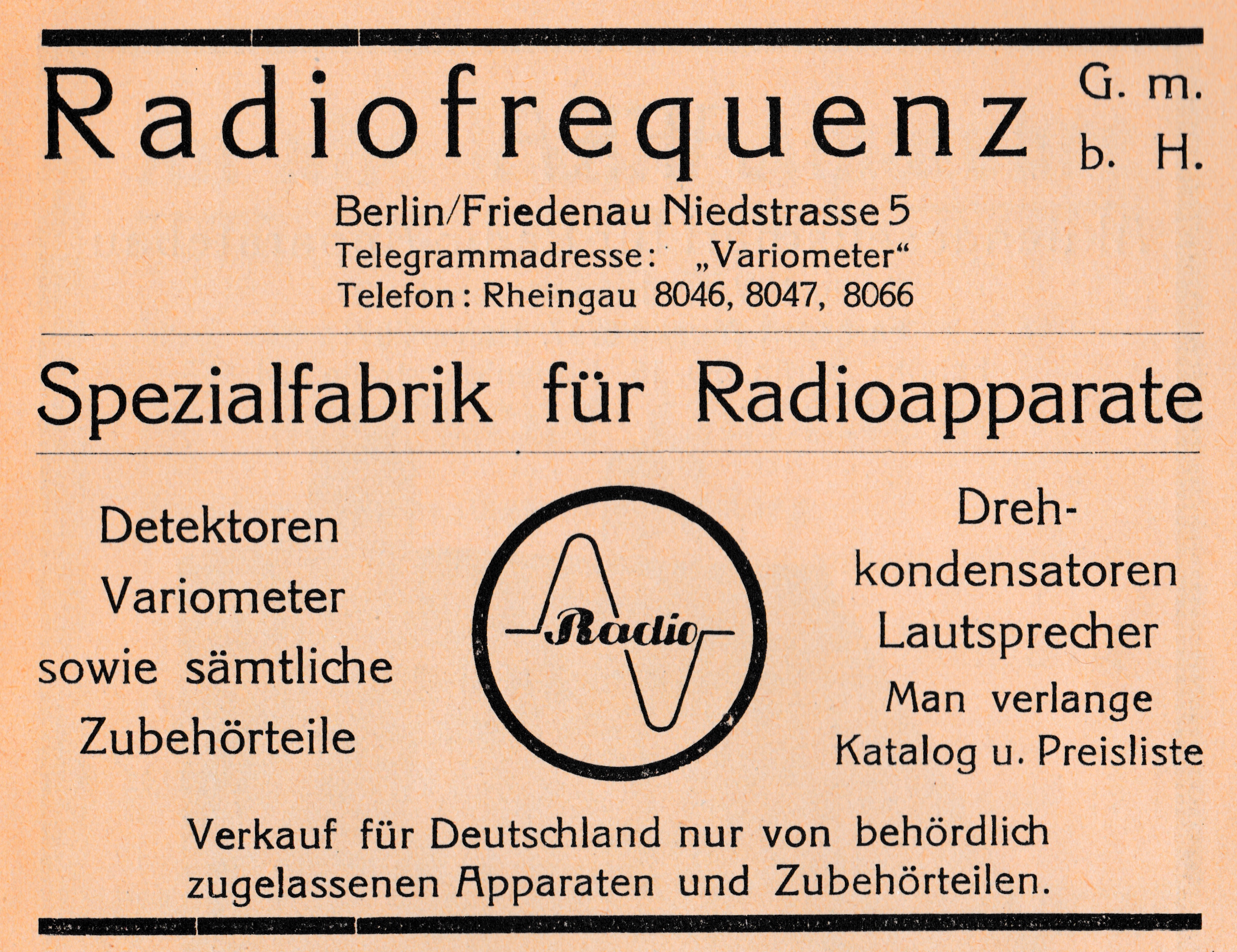 Werbung Radiofrequenz GmbH