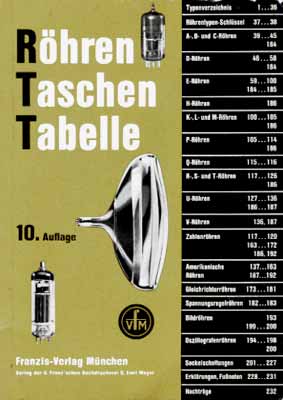Röhren Taschen Tabelle (10. Auflage)