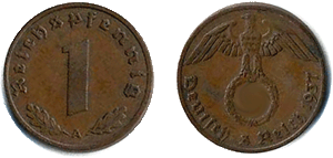 1937 - 1 Reichspfennig