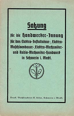 Satzung für die Handwerkerinnung für das Elektro- ... und Radio-Mechaniker-Handwerk