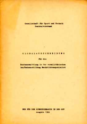 Globalausschreibung für die Bestenermittlung in der vormilitärischen Laufbahnausbildung Nachrichtenspezialist