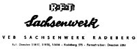 VEB Sachsenwerk Radeberg